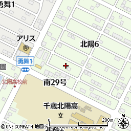 北海道千歳市北陽6丁目10周辺の地図