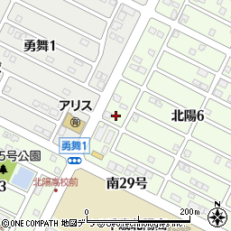 北海道千歳市北陽6丁目17-2周辺の地図