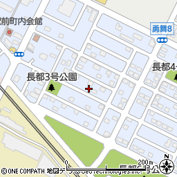 北海道千歳市長都駅前周辺の地図
