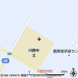 帯広市立川西中学校周辺の地図