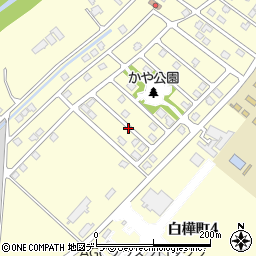 北海道恵庭市白樺町周辺の地図