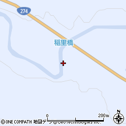 稲里橋周辺の地図