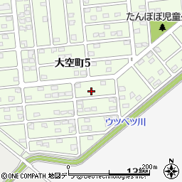 北海道帯広市大空町5丁目8周辺の地図