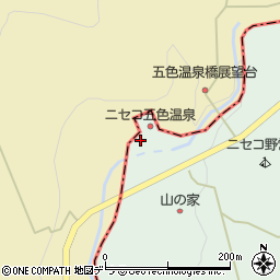 ニセコ五色温泉郷周辺の地図