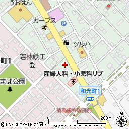 札幌アポロ株式会社　ホームガス恵庭営業所周辺の地図