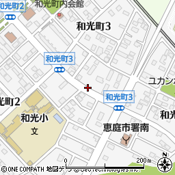 北海道恵庭市和光町周辺の地図