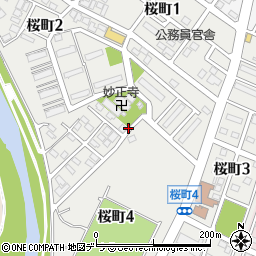 北海道恵庭市桜町周辺の地図