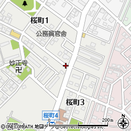 恵庭駅通周辺の地図