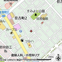 北海道恵庭市住吉町周辺の地図