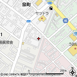 北海道恵庭市泉町163周辺の地図