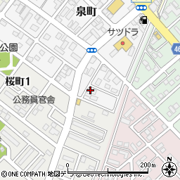 北海道恵庭市泉町169周辺の地図