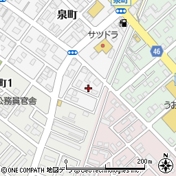 北海道恵庭市泉町164周辺の地図