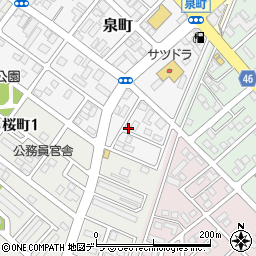 北海道恵庭市泉町167周辺の地図
