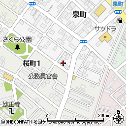 北海道恵庭市泉町183-4周辺の地図