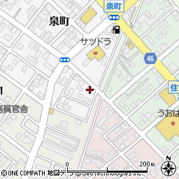 北海道恵庭市泉町162周辺の地図