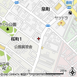 北海道恵庭市泉町182周辺の地図
