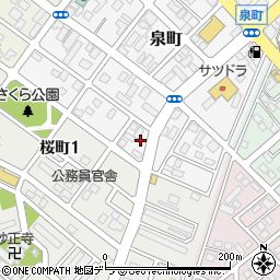北海道恵庭市泉町181周辺の地図