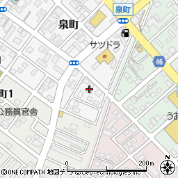 北海道恵庭市泉町160周辺の地図