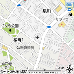 北海道恵庭市泉町184周辺の地図