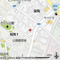 北海道恵庭市泉町185周辺の地図