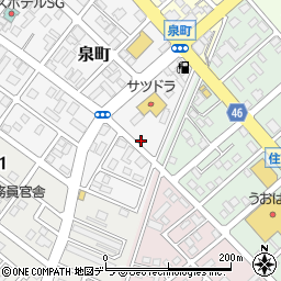 北海道恵庭市泉町157-3周辺の地図