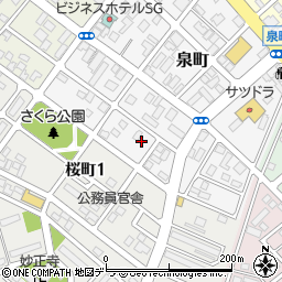 北海道恵庭市泉町187周辺の地図