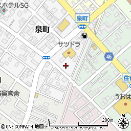 北海道恵庭市泉町70周辺の地図