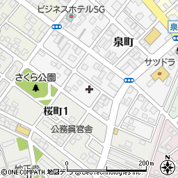 北海道恵庭市泉町198周辺の地図
