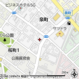 北海道恵庭市泉町143周辺の地図