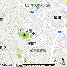 北海道恵庭市泉町202周辺の地図
