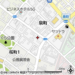 北海道恵庭市泉町139周辺の地図