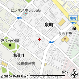北海道恵庭市泉町137-1周辺の地図