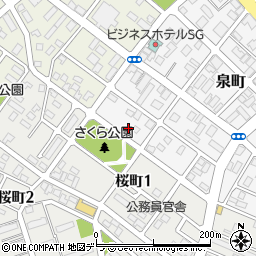北海道恵庭市泉町204周辺の地図
