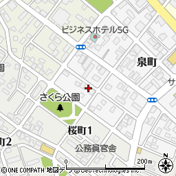 北海道恵庭市泉町215周辺の地図
