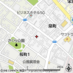 北海道恵庭市泉町152周辺の地図