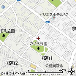 北海道恵庭市泉町208周辺の地図