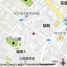 北海道恵庭市泉町133-1周辺の地図