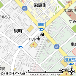 北海道恵庭市泉町76周辺の地図