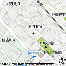 北海道恵庭市相生町4丁目7周辺の地図