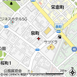 北海道恵庭市泉町86周辺の地図