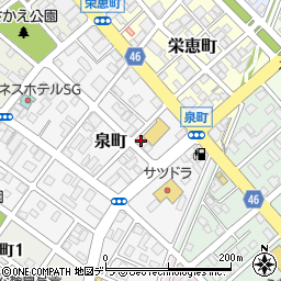 北海道恵庭市泉町59周辺の地図