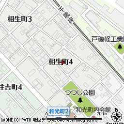 北海道恵庭市相生町4丁目周辺の地図