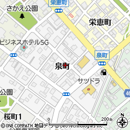 北海道恵庭市泉町90周辺の地図