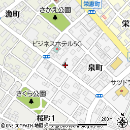 北海道恵庭市泉町106周辺の地図