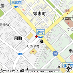 北海道恵庭市泉町53周辺の地図