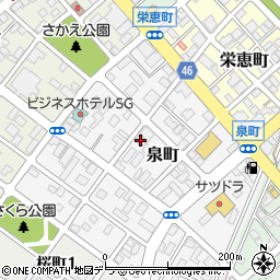 北海道恵庭市泉町97周辺の地図