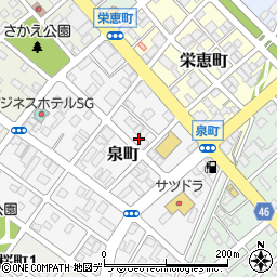 北海道恵庭市泉町34周辺の地図
