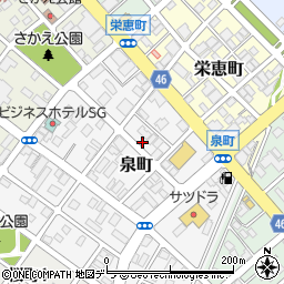 北海道恵庭市泉町36周辺の地図