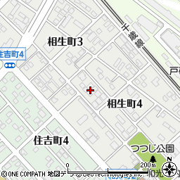 北海道恵庭市相生町4丁目4周辺の地図