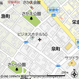北海道恵庭市泉町106-1周辺の地図
